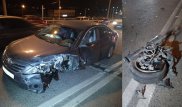 У Toyota Camry оторвало колесо, что привело к массовому ДТП в Алматы