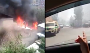 В Астане горит здание детского сада