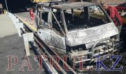 В Алматы на дороге сгорел автомобиль