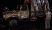Мусоровоз сгорел около АЗС в Алматы