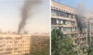 В Алматы горит квартира в доме, рядом с которым несколько лет назад взорвался бензовоз