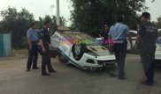 Полицейская машина перевернулась в Актобе