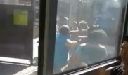 Драка водителей автобусов попала на видео в Караганде