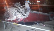 Лихач спровоцировал ДТП в Алматы: Авто перевернулось, 4 человека пострадали