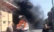 Карета "скорой помощи" загорелась в Кызылорде