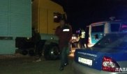 Ночная погоня за грузовиком в Актау попала на видео