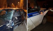 Полицейским пришлось таранить авто с пьяным угонщиком в Павлодаре