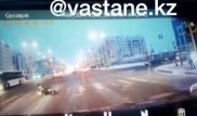 Видео наезда Lexus на полицейского в Астане появилось в Сети