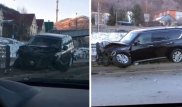 Внедорожник снес ограждение на ВОАД в Алматы