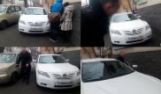 Авто с полицейским-курсантом перегородило тротуар: ДВД Алматы оштрафовал водителя