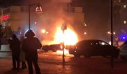 Автомобиль сгорел дотла возле ТРЦ в Астане