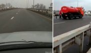 Алматинцев озадачила поливка моста на Суюнбая в зимнее время