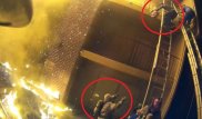 Пожарный поймал девочку, сброшенную с 3-го этажа