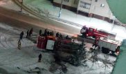 Пожарная машина опрокинулась по пути на вызов в Петропавловске