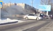 Пассажирский автобус загорелся в центре Павлодара