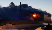 Появилось видео пожара на территории нефтебазы в Астане