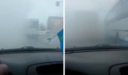Водители едут "на ощупь" после аварии на теплотрассе в Караганде