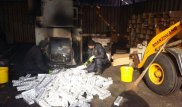 В Алматы сожгли 75 тысяч нелегальных пачек сигарет, завезенных из Шымкента