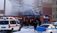 Пожар произошел на СТО в Астане