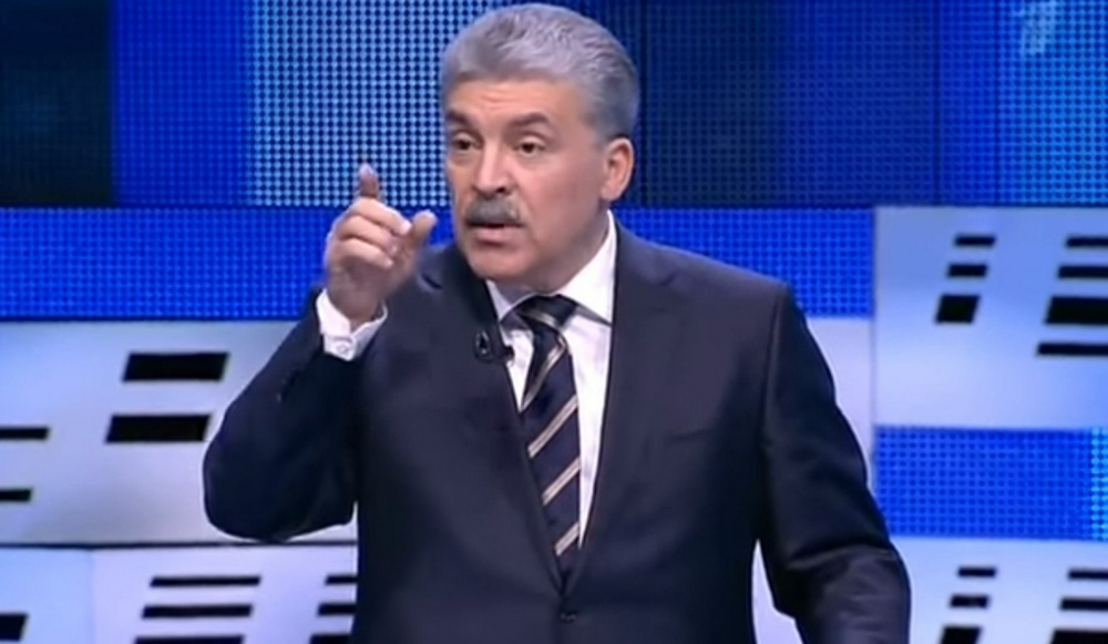 Павел Грудинин на дебатах на Первом канале