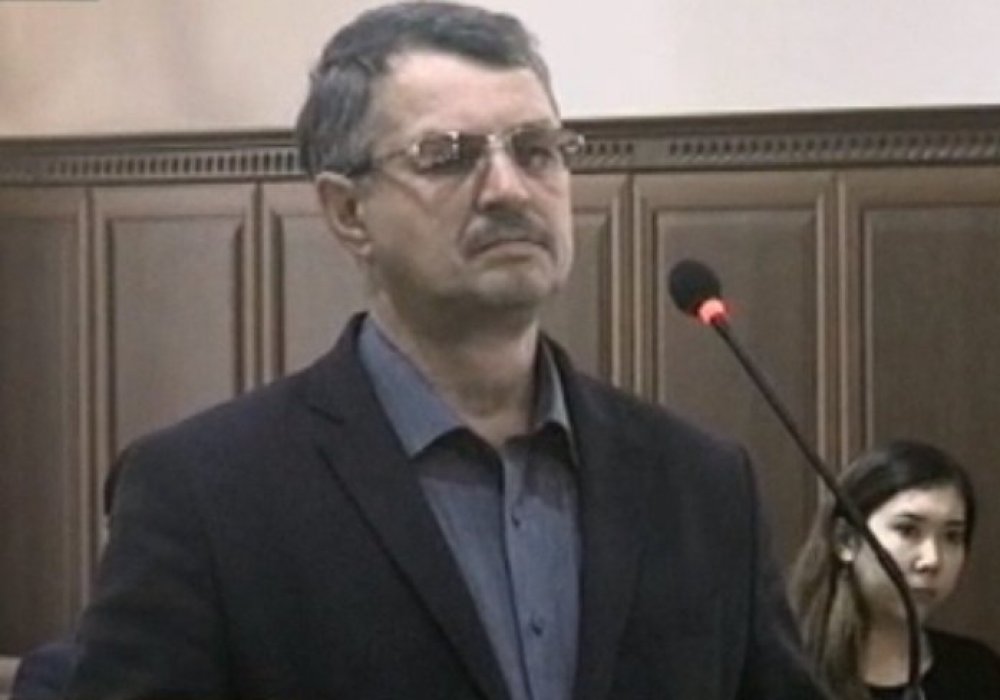 Олег Репников выступает свидетелем на суде по делу Муратхана Токмади. © ktk.kz