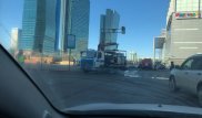 Машина сгорела дотла на парковке ТРЦ в Астане