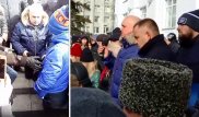 Заместитель Амана Тулеева встал на колени перед жителями Кемерово