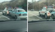 Новый маневренный эвакуатор увез полицейское авто в Алматы