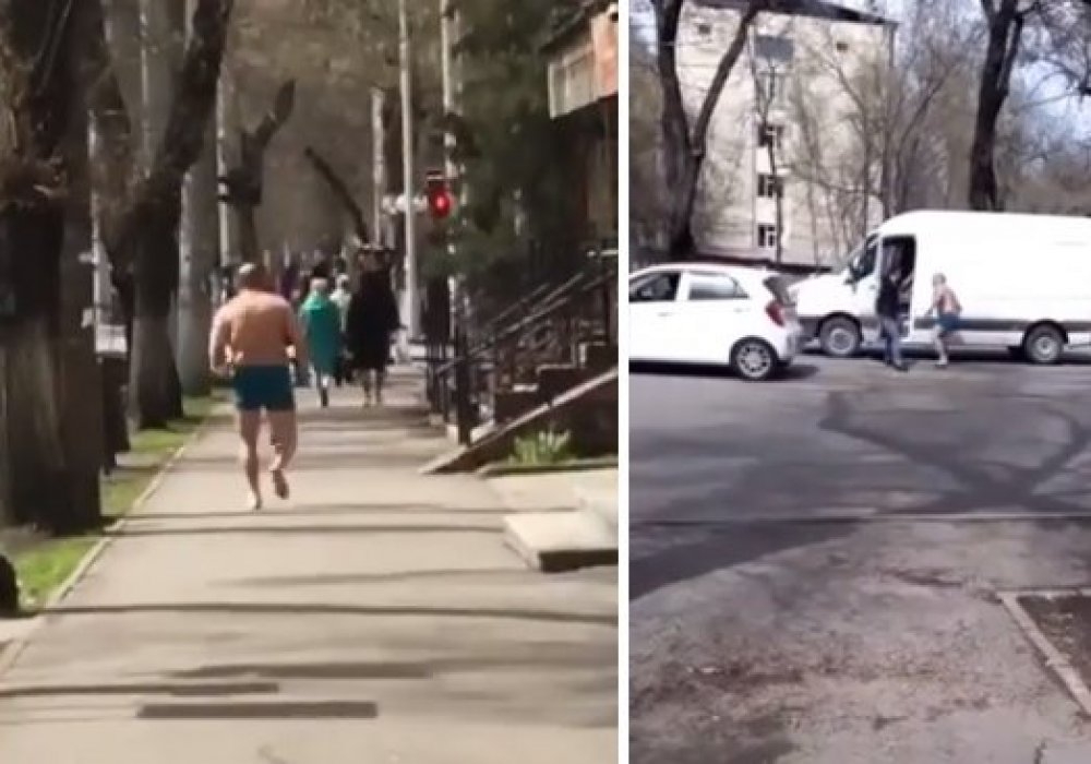 Мужчина крушил проезжавшие авто в Алматы: в Сети появилось новое видео