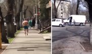 Мужчина крушил проезжавшие авто в Алматы: в Сети появилось новое видео