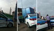 Несовершеннолетний водитель врезался в полицейское авто в ЮКО