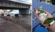 Затопленные дороги и оборванные провода. Ливень и град обрушились на Семей