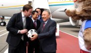 Назарбаев прилетел в Москву на матч ЧМ по футболу