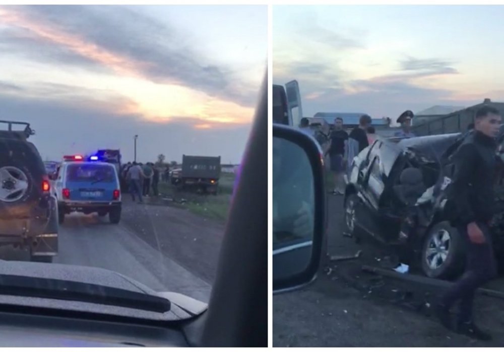 Жуткое ДТП произошло на трассе Караганда - Шахтинск