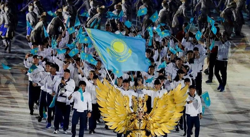 Спортсмены сборной Казахстана на открытии Азиады-2018