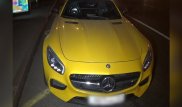 Гонщика на желтом Mercedes поймали полицейские на Аль-Фараби в Алматы