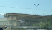 Вертолет приземлился возле калкаманской больницы Алматы