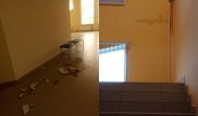 Еще не открывшаяся новая школа начала разваливаться после дождя