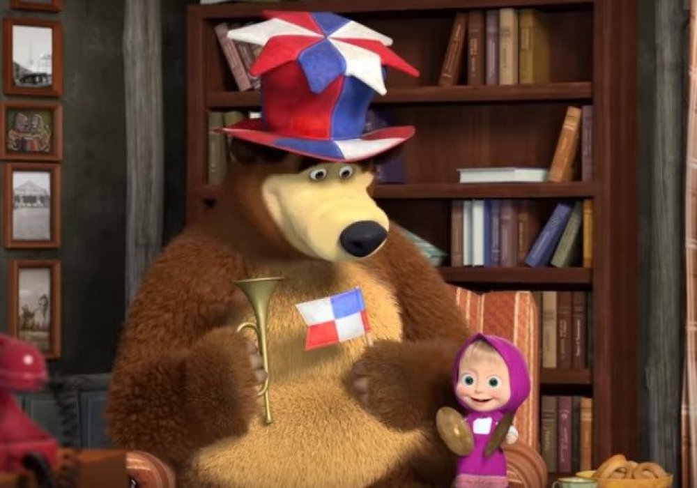 Кадр из мультсериала "Маша и Медведь"