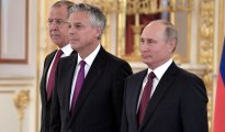 Сергей Лавров, Джон Хантсман и Владимир Путин. © Business Insider 