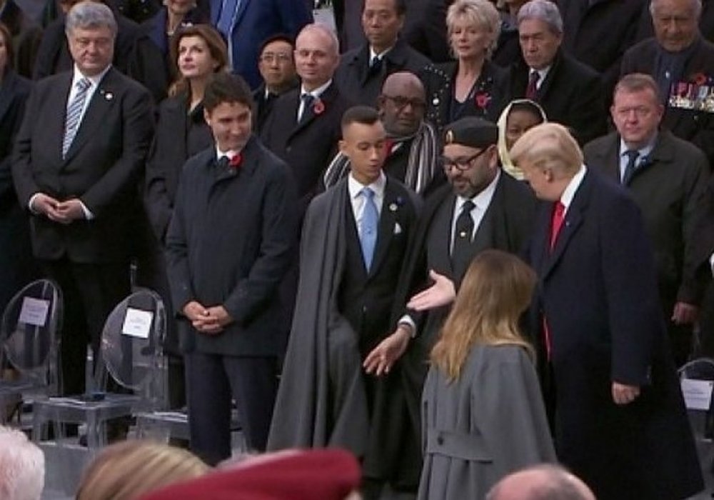 Дональд Трамп на церемонии по случаю 100-летия окончания Первой мировой войны в Париже. © Reuters