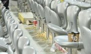Трибуны "Астана Арены" превратились в свалку после матча Казахстан - Латвия