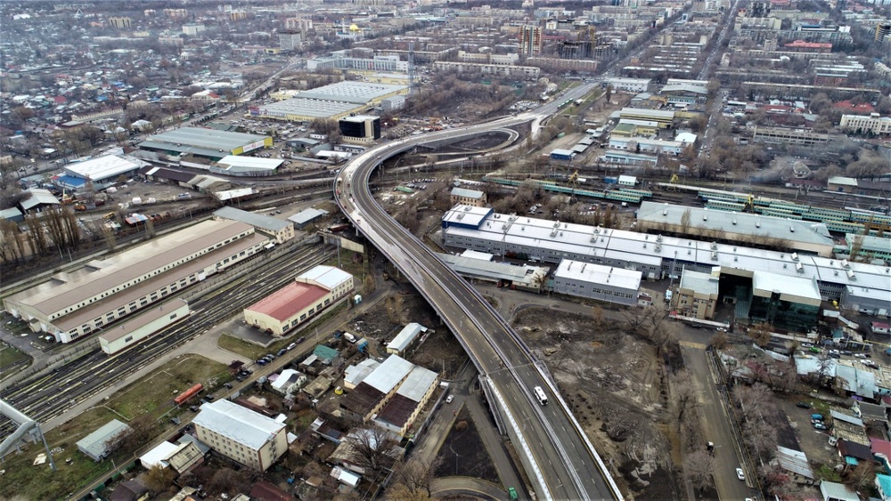 Новая эстакада на проспекте Назарбаева   