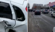 9 машин столкнулись в Астане: У водителя случился приступ