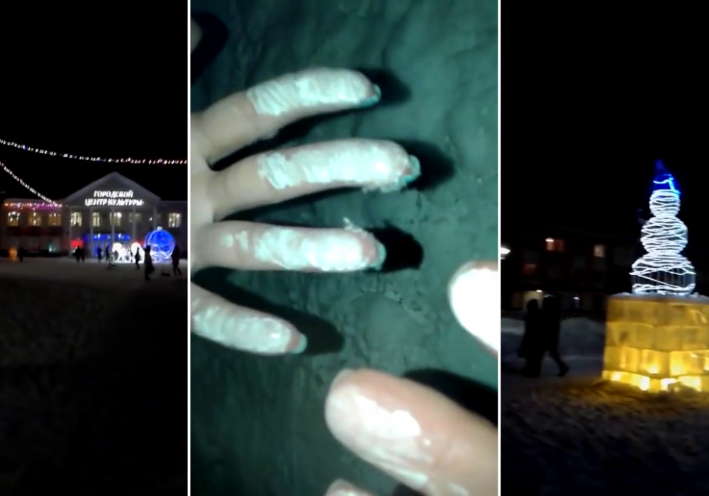 В России снежную горку покрыли белой краской: чиновника наказали