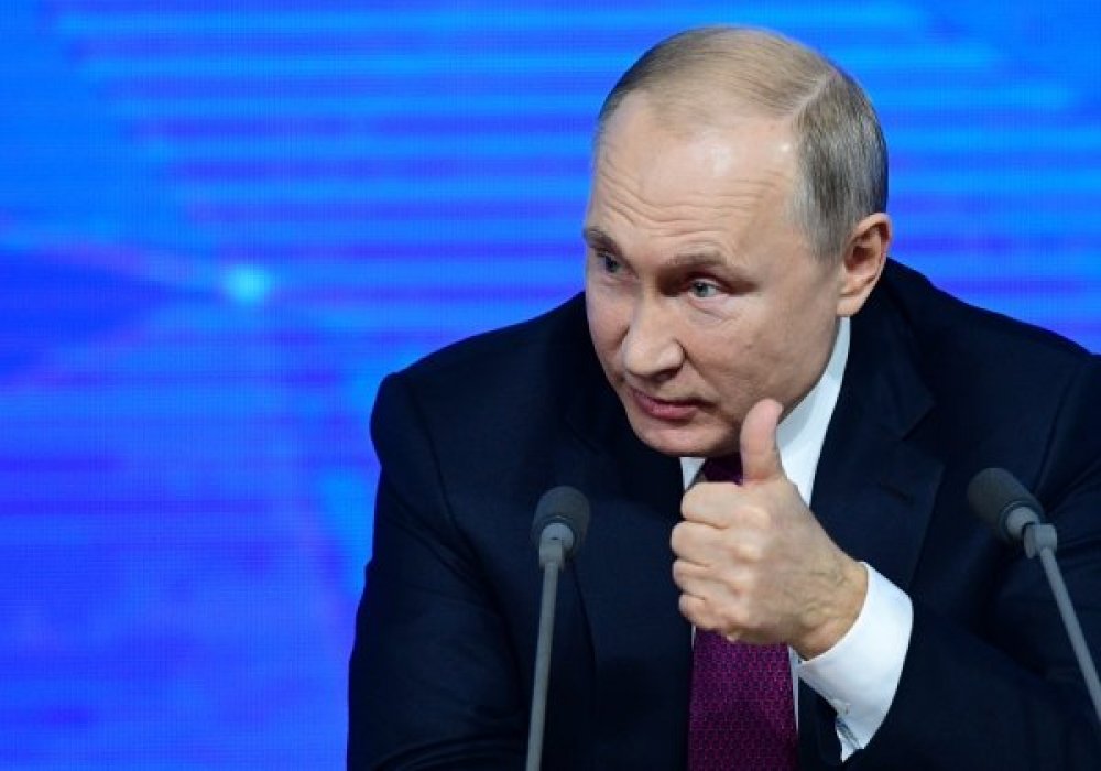 Путин на большой ежегодной пресс-конференции. © РИА Новости
