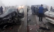 Семь авто столкнулись на трассе в Жамбылской области: в Сети появилось видео