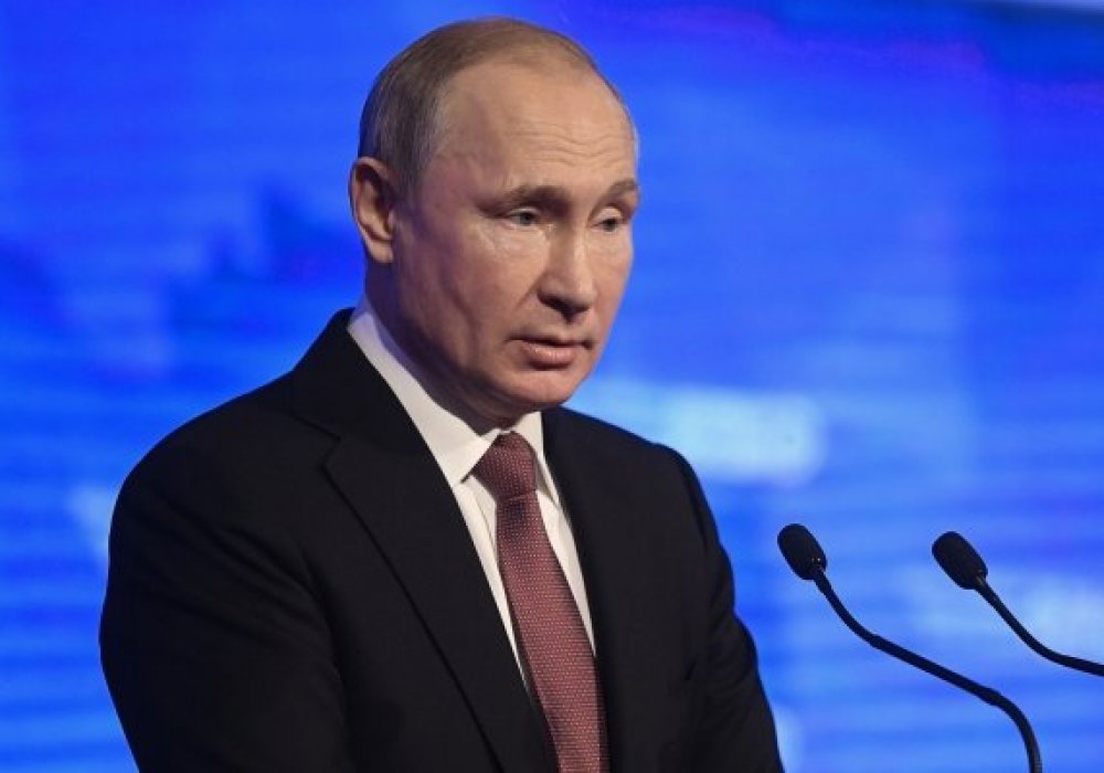 Путин на форуме "Деловая Россия". © РИА Новости