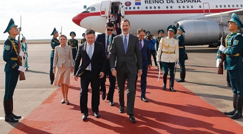 Король Испании Фелипе VI в Астане во время визита на ЭКСПО-2017. Фото ©casareal.es