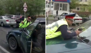 Водитель в Шымкенте "прокатил" полицейского на капоте